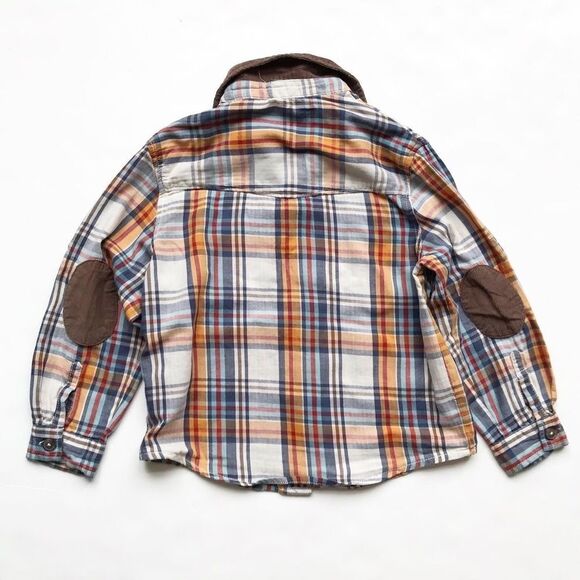 Genuine kids corduroy/plaid mix button shirt EUC 5 - Picture 5 of 5